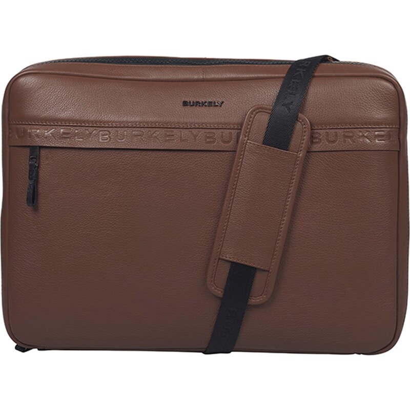 Pánska kožená taška cez rameno Burkely Bolds - koňak 25013857