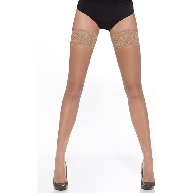 Glara Samodržiace pančuchy s ozdobnou krajkou 20 DEN 36988740