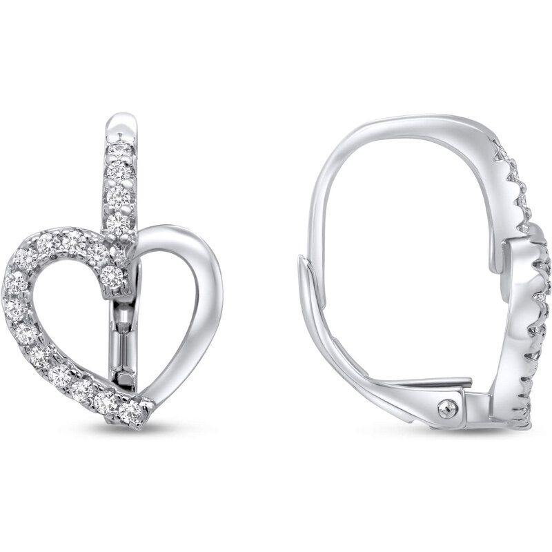 Brilio Silver Romantické strieborné náušnice srdiečka EA29 66586158