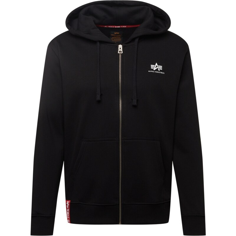 ALPHA INDUSTRIES Tepláková bunda červená / čierna / biela 25705174