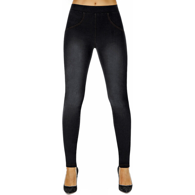 Glara Kvalitné džínsové push-up legíny 27449905