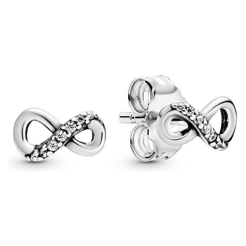 Pandora Strieborné náušnice Trblietavé nekonečno 298820C01 66579406