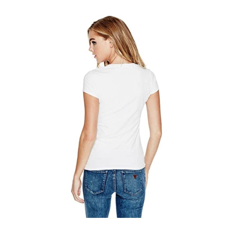 Outlet - GUESS tričko Brush Script Logo R3 Tee Shirt biele, 13835