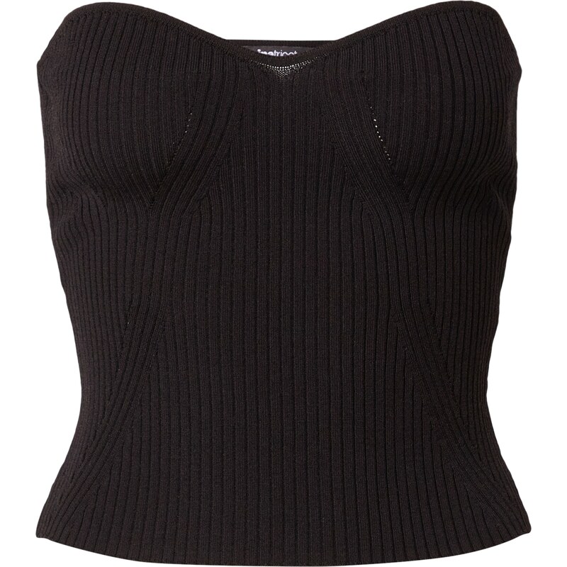 Gina Tricot Vyšívaný top Pia čierna 63141048