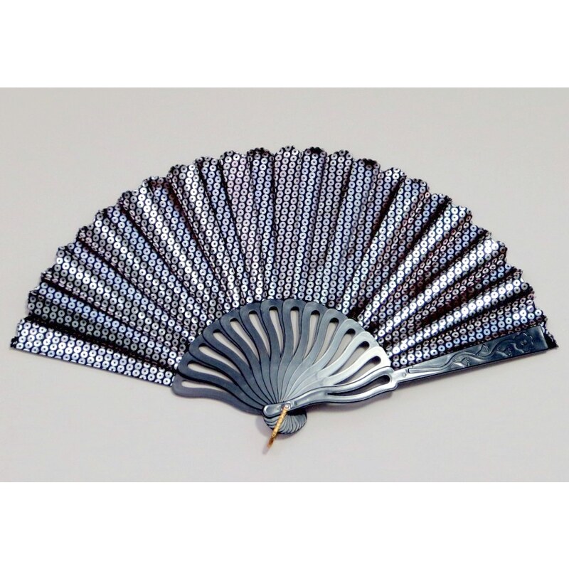 Vejár trblietavý-čiernostrieborný 24431999