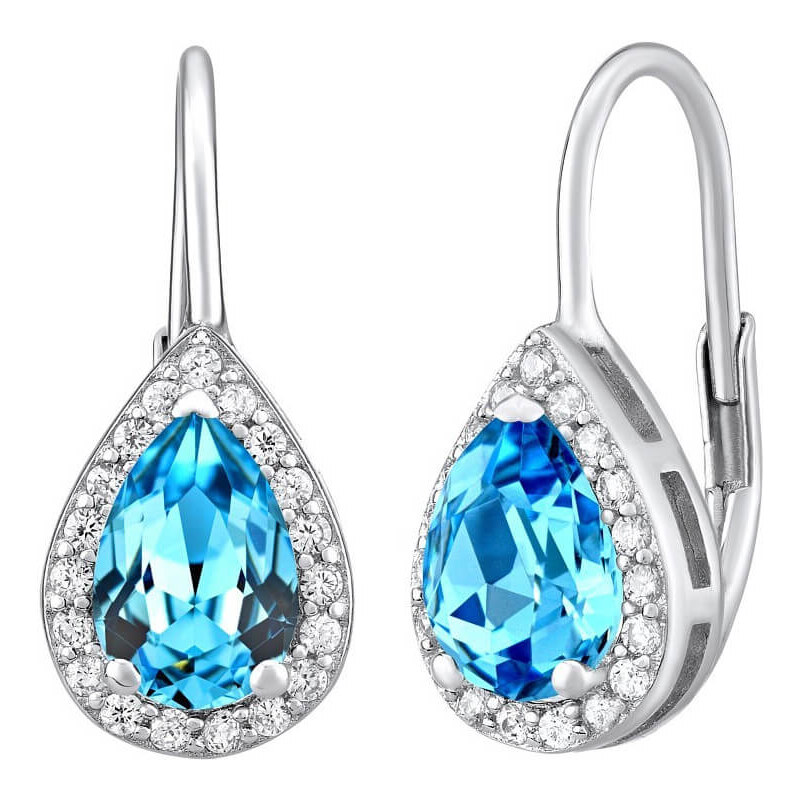 Silvego Strieborné náušnice Orianna so syntetickým topazom LPS0341BT 66582446