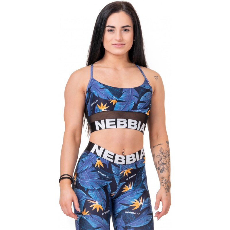 NEBBIA Earth Powered sports bra ocean blue 25797835