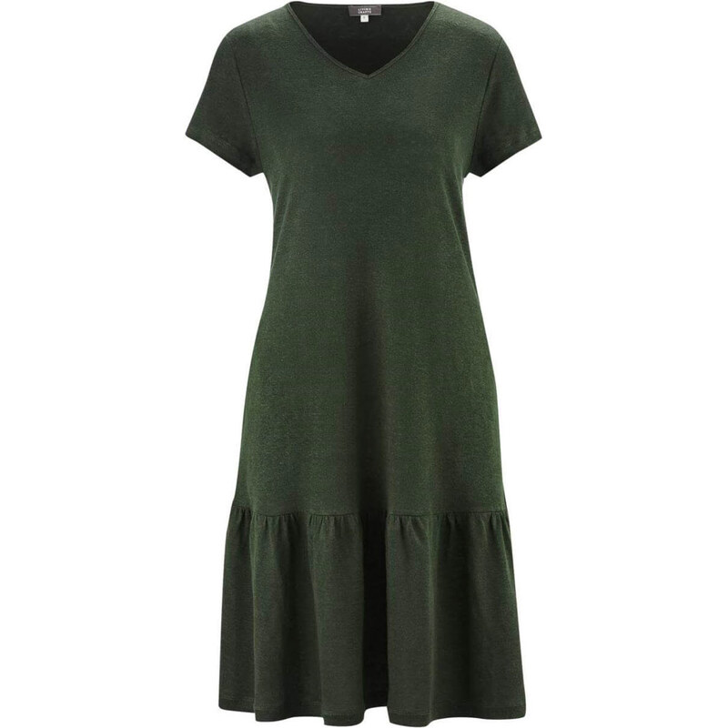 Glara Lanové šaty s volánom 25810700