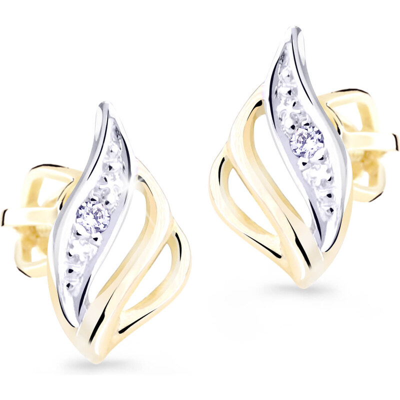 Cutie Jewellery Luxusné zlaté náušnice s trblietavými zirkónmi Z8024 66588441