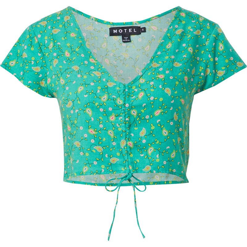 Motel Blúzka Raeto nefritová / svetlozelená / ružová 52700832