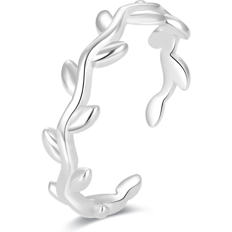 Beneto Strieborný prsteň na nohu s lístočkami AGGF495 66581412
