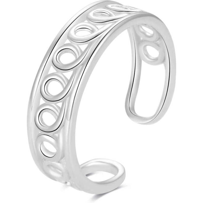 Beneto Nežný strieborný prsteň na nohu AGGF486 66581884