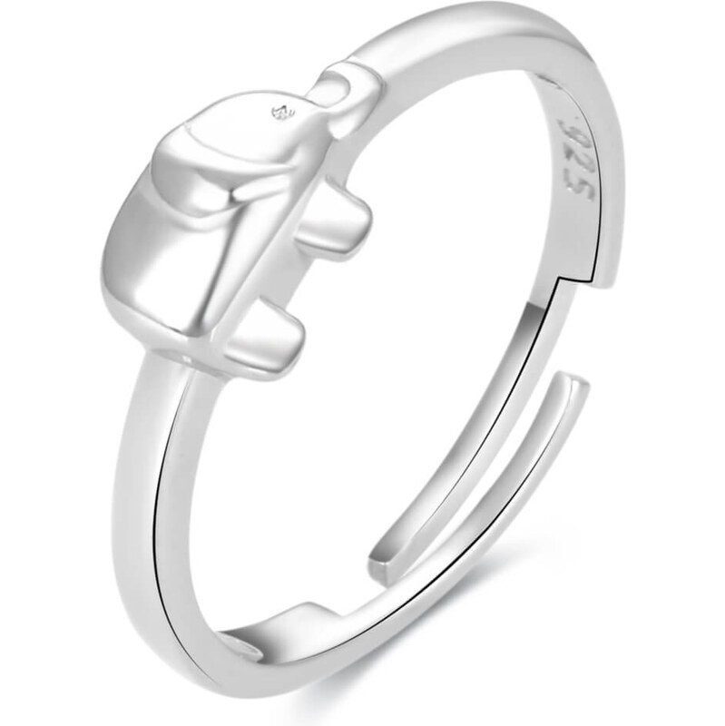 Beneto Hravý strieborný prsteň na nohu Slon AGGF490 66583624