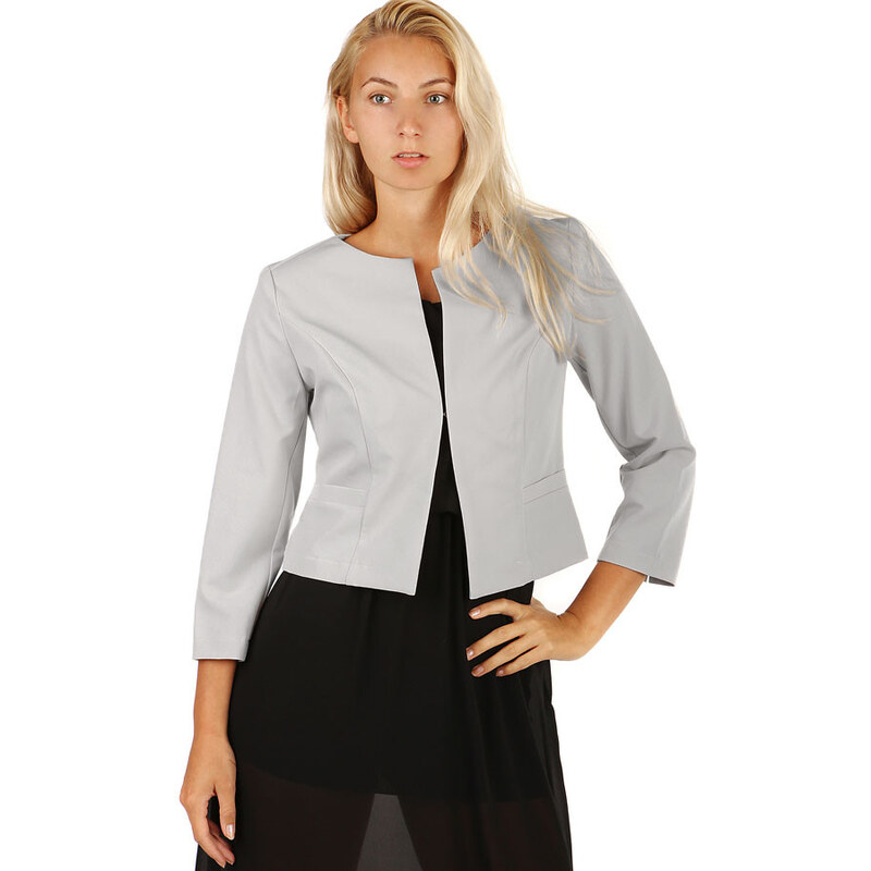 Glara Dámske sako s trojštvrťovými rukávmi - aj pre plnoštíhle 32775763