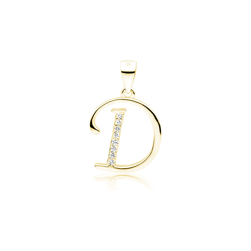 Olivie PÍSMENO D strieborný prívesok GOLD 5308 25944784