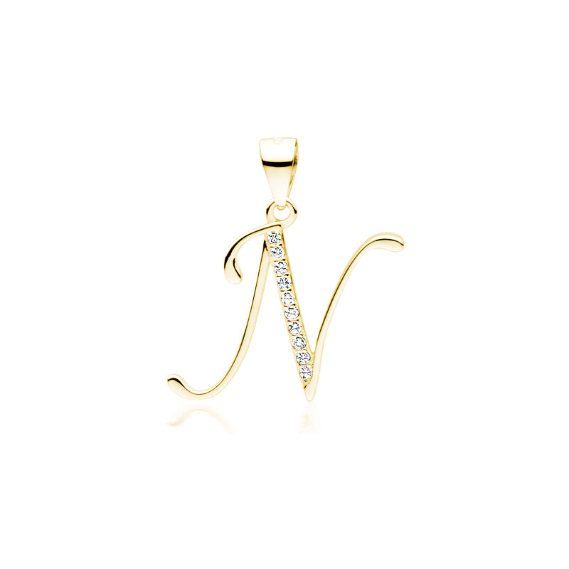 Olivie PÍSMENO N strieborný prívesok GOLD 5318 25944794