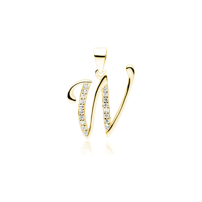 Olivie PÍSMENO W strieborný prívesok GOLD 5325 25944801