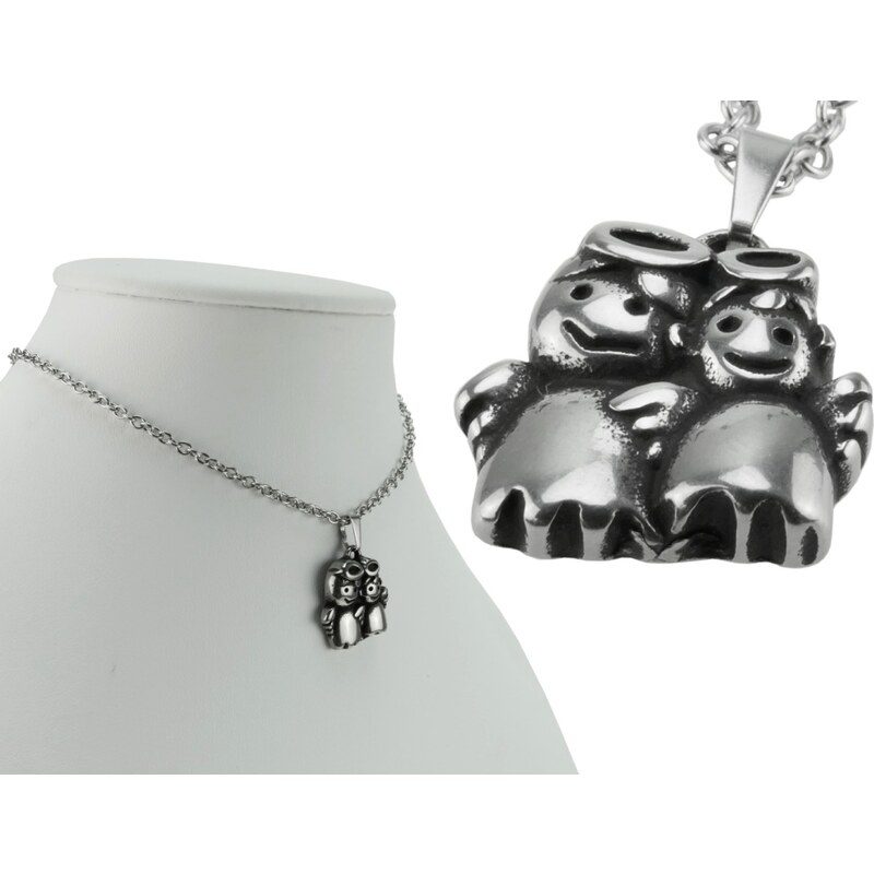 CITY STORM Retiazka s príveskom anjelíkovia z chirurgickej ocele 66889206