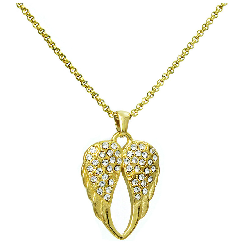BM Jewellery Dámsky náhrdelník s príveskom krídla zlatý S11110130 31318854