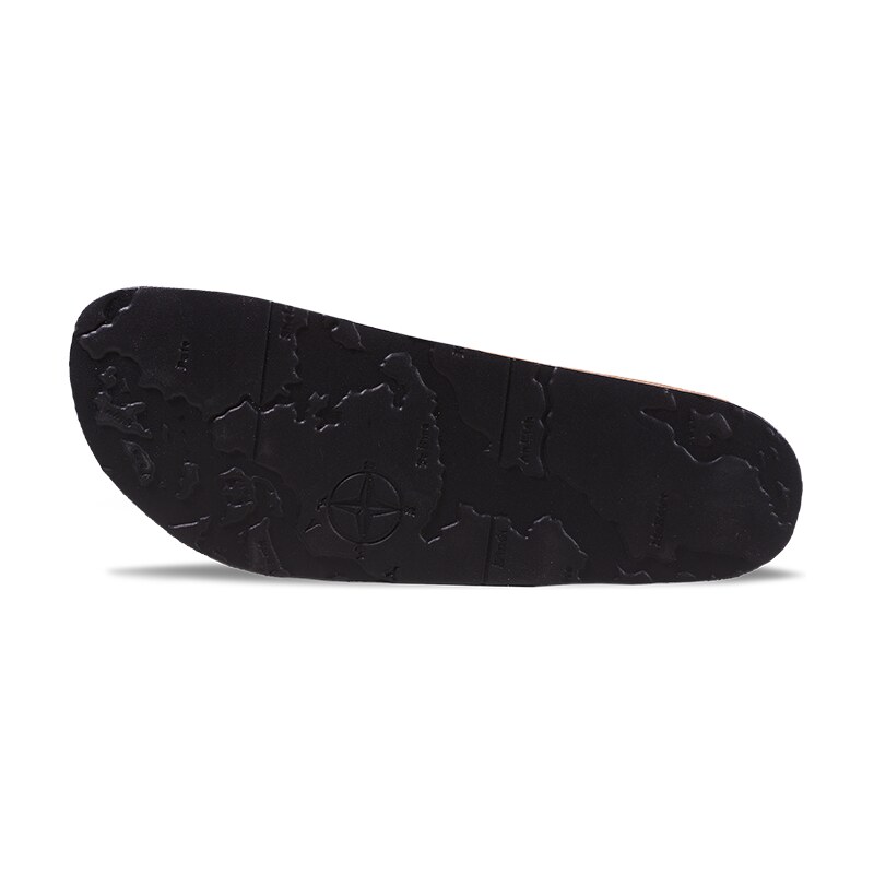 Vasky Sany Dark - Dámske kožené sandále čierne, ručná výroba