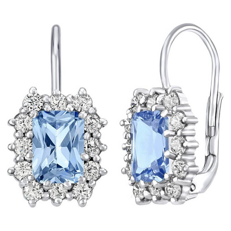 Silvego Strieborné náušnice so syntetickým topazom SILVEGOB31757bt 66588827