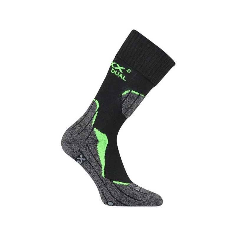DUALIX merino dvojvrstvové outdoorové ponožky so striebrom VoXX Čierna 26458539