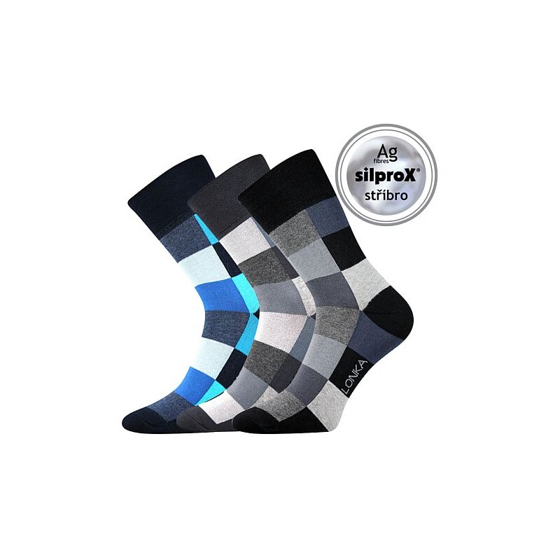 DECUBE farebné spoločenské ponožky Lonka Mix farieb 2 39-42 3 páry 26251735