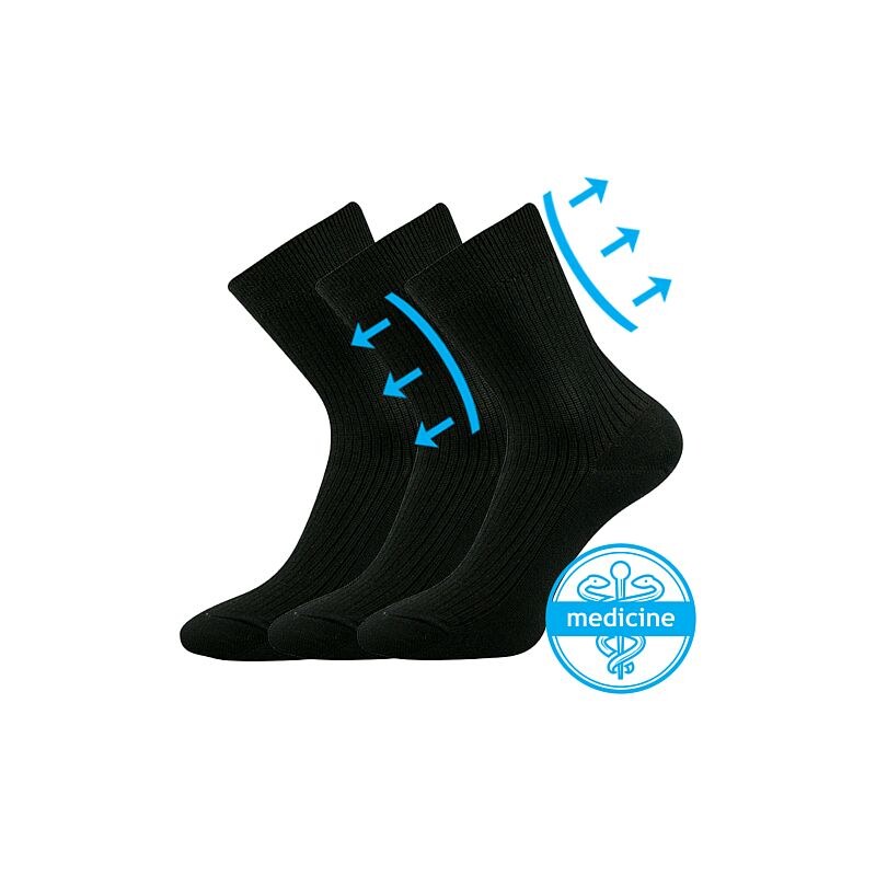 VIKTOR pánske spoločenské jednofarebné ponožky Boma Čierna 41-42 3 26251759