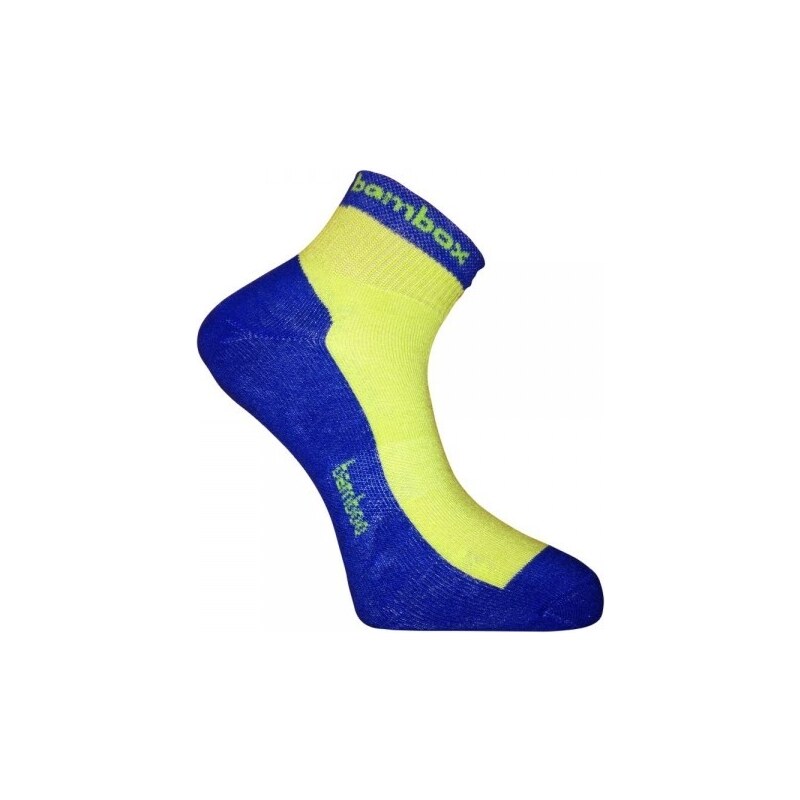 BX-2 FUN bambusové členkové ponožky BAMBOX Modrá / Limetka 39-42 1 pár 26458707