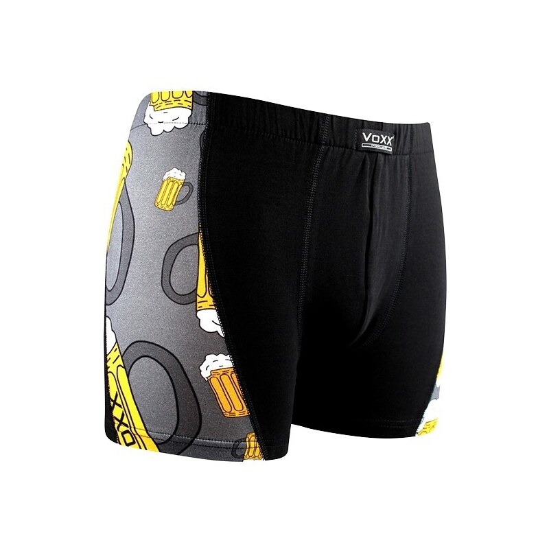 KAMIL pánske elastické boxerky VoXX - PIVO Čierna / Tm. sivá L 1 kus 65301521