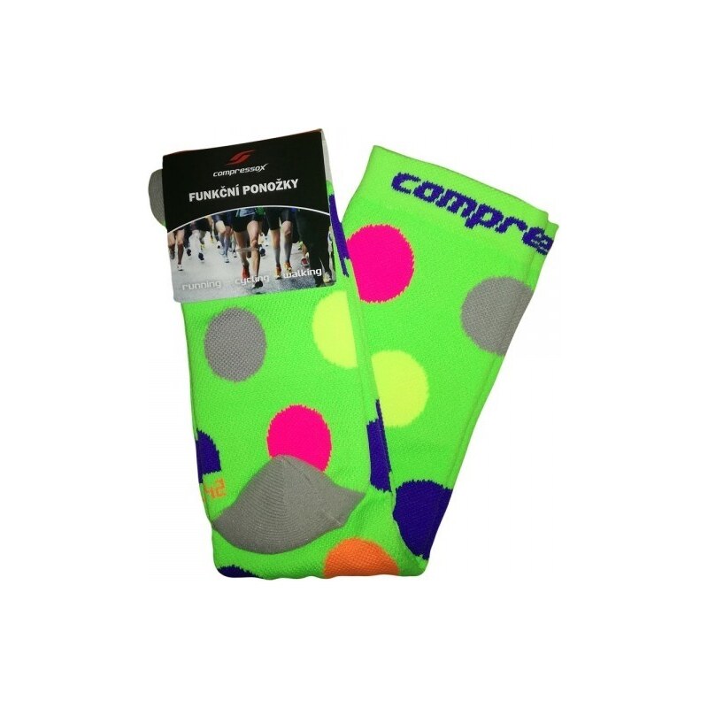X-POOL bodkované kompresný podkolienky COMPRESSOX Zelená 39-42 1 pár 26458815