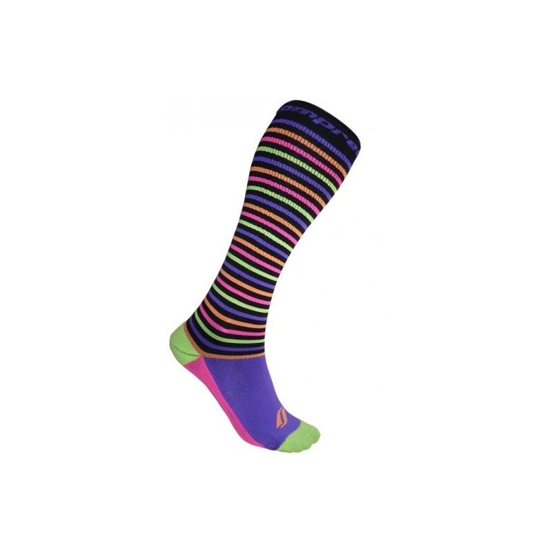 X-LINE prúžkované kompresný podkolienky COMPRESSOX Růžová / Fialová 39 26458810