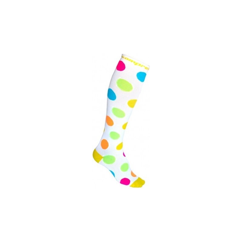 X-POOL bodkované kompresných podkolienky COMPRESSOX Biela 39-42 1 pár 26251827