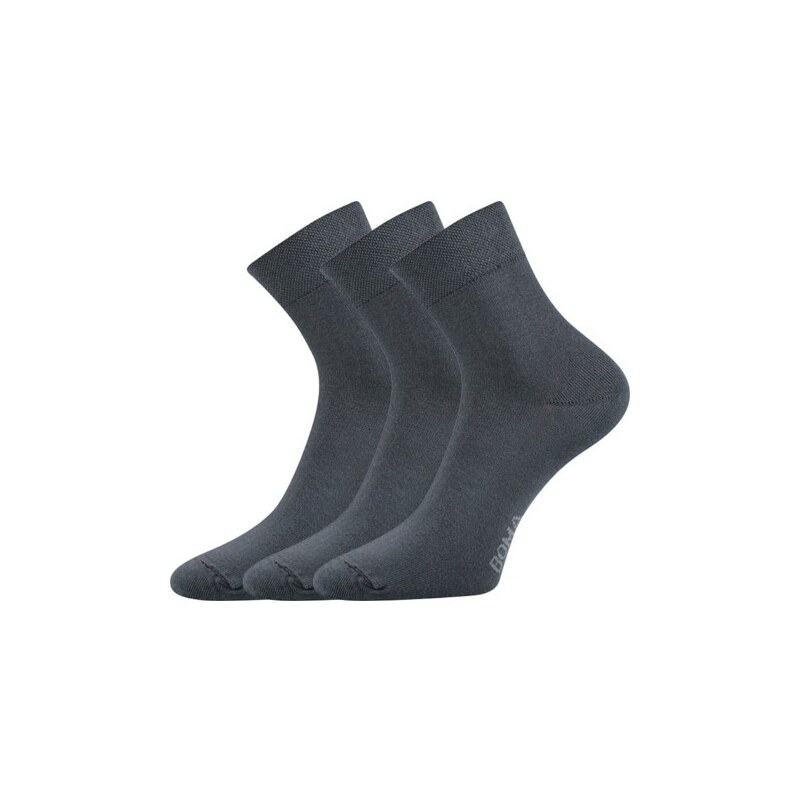 ZAZR zníženej hladké ponožky Boma Tm. sivá 39-42 3 páry 26458865