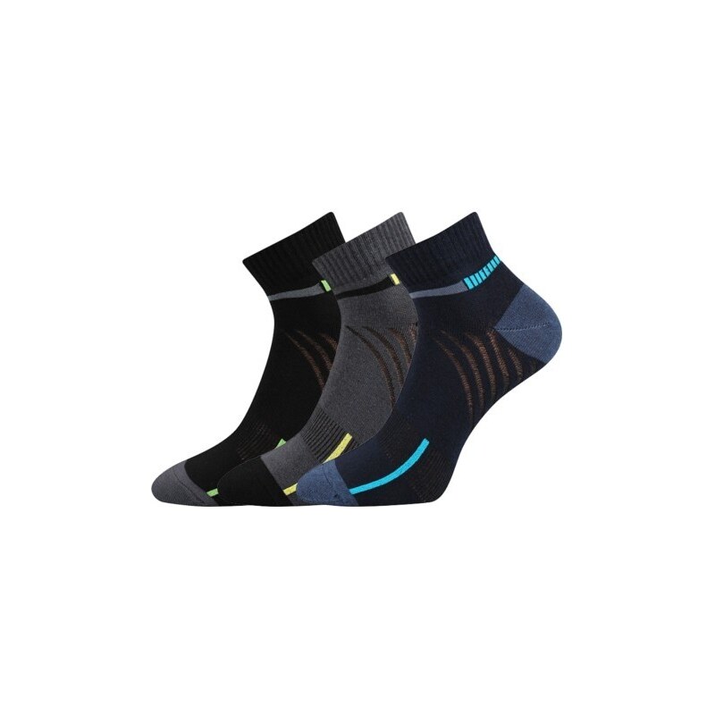 PIKI nízke farebné ponožky Boma - MIX 47 Mix farieb 39-42 3 páry 26251862