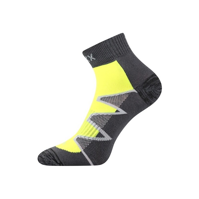 MONSA členkové športové ponožky VoXX Tm. sivá / Žltá 43-46 3 páry 49900200