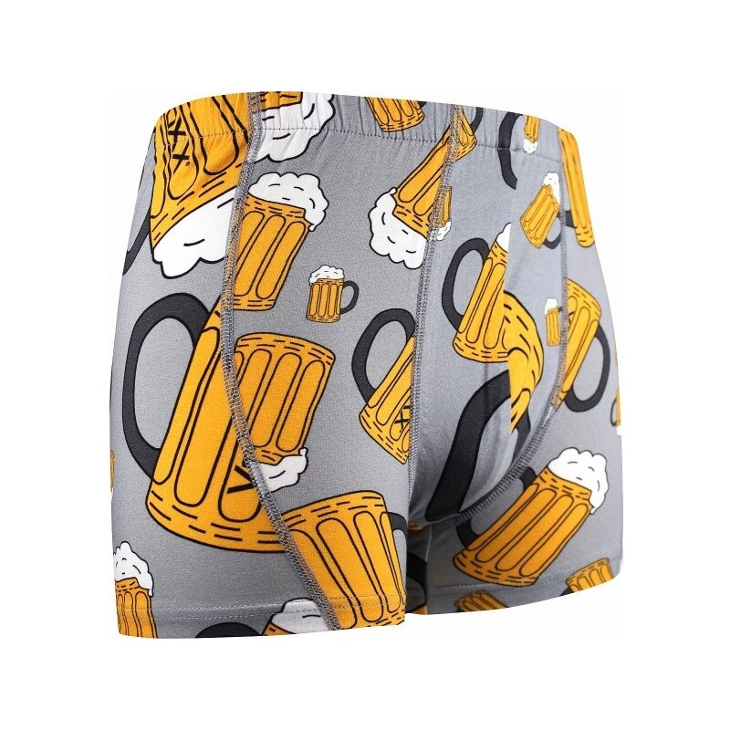 Lonka KEVIN pánske pivný elastické boxerky - PiVoXX Sv. sivá XL 1 kus 26788031