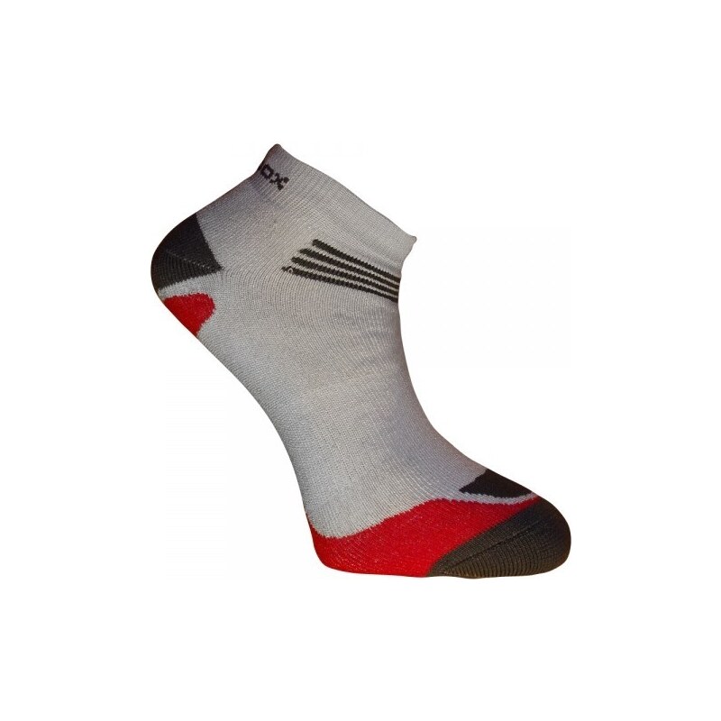 BX-STR nízke bambusové ponožky BAMBOX Sv. sivá / Červená 35-38 1 pár 26458989