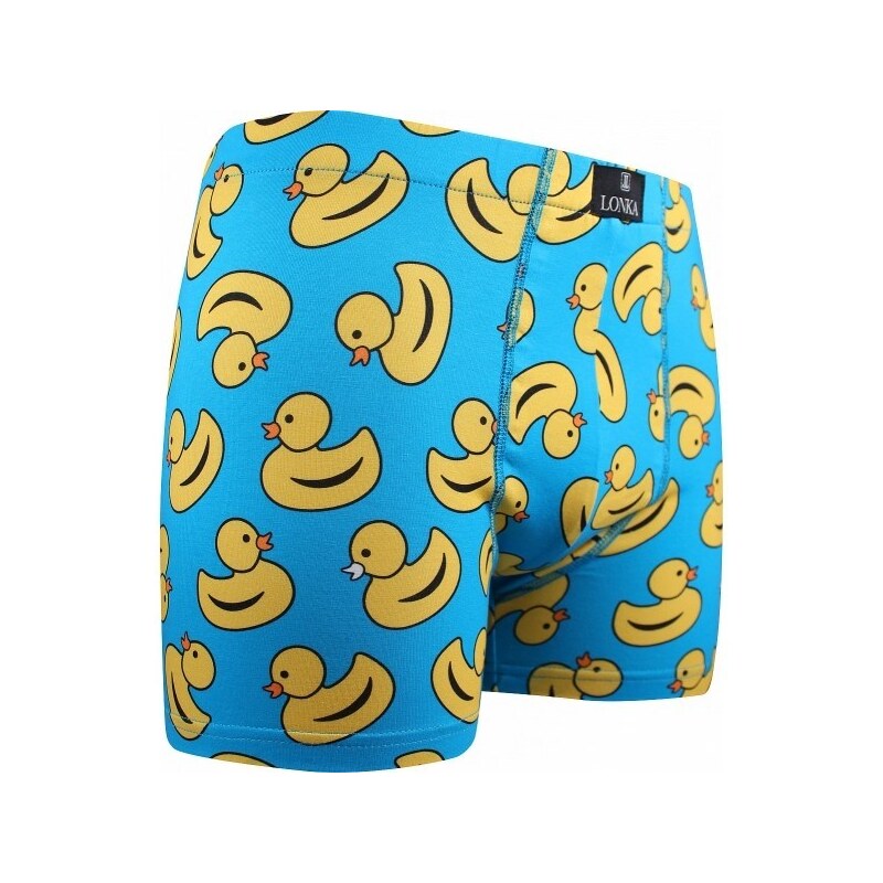 KEVIN pánske veselé boxerky Lonka - KAČENKY Modrá L 1 kus 26251974
