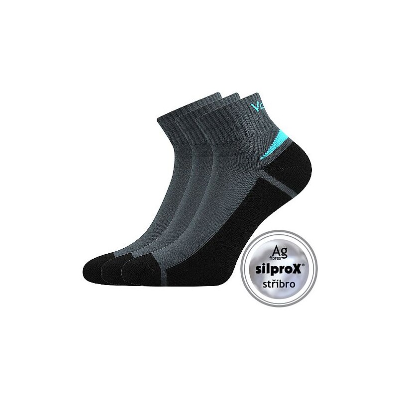 ASTON antibakteriálne členkové ponožky so striebrom VoXX Tm. sivá 35 44172196