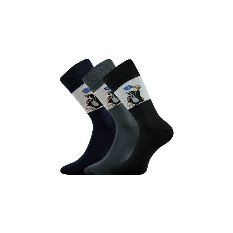 KR 111 pánske farebné ponožky Boma - KRTEČEK Mix farieb 1 39-42 3 páry 26252047