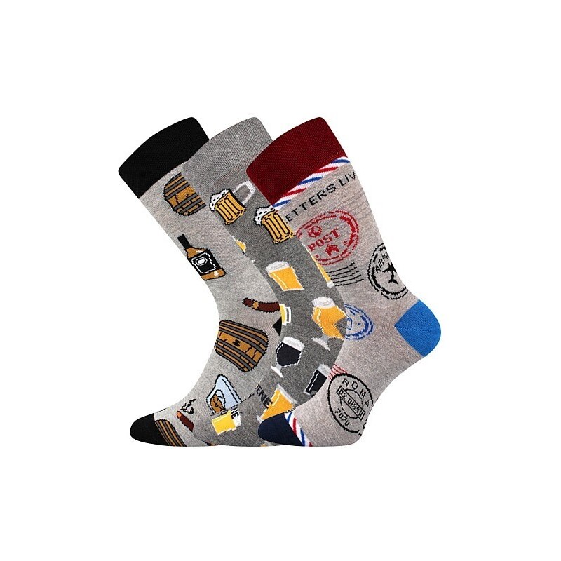 WOODOO farebné veselé ponožky Lonka - RUM 26252101