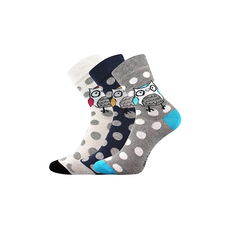 Boma Xantipa dámske farebné ponožky - SOVA mix 60