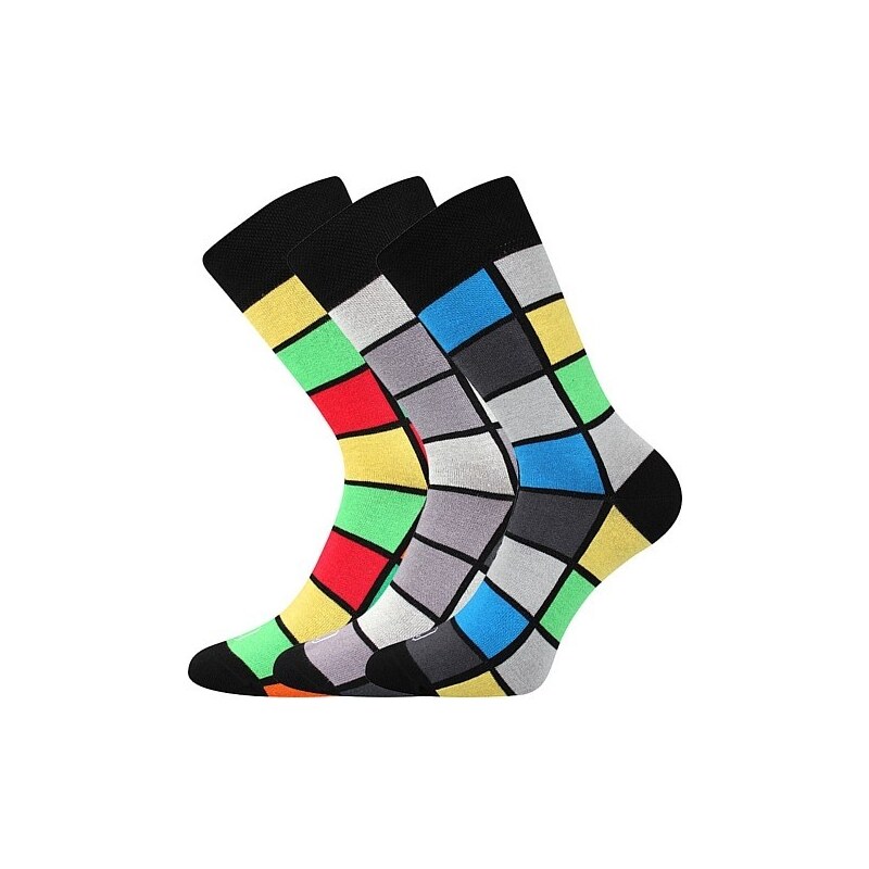 WEAREL 024 pánske ponožky farebné Lonka - KOSTKY Mix farieb 2 39-42 3 49847511