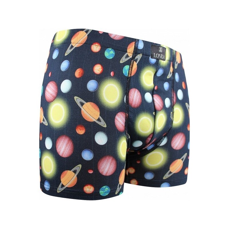 KEVIN pánske veselé boxerky Lonka - PLANETY Čierna XL 1 kus 26252211