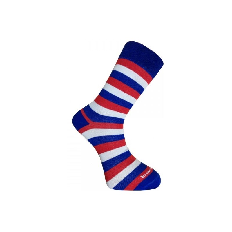 BX-STRIPY BLUE bambusové ponožky BAMBOX Modrá / Červená / Biela 39-42 26252233