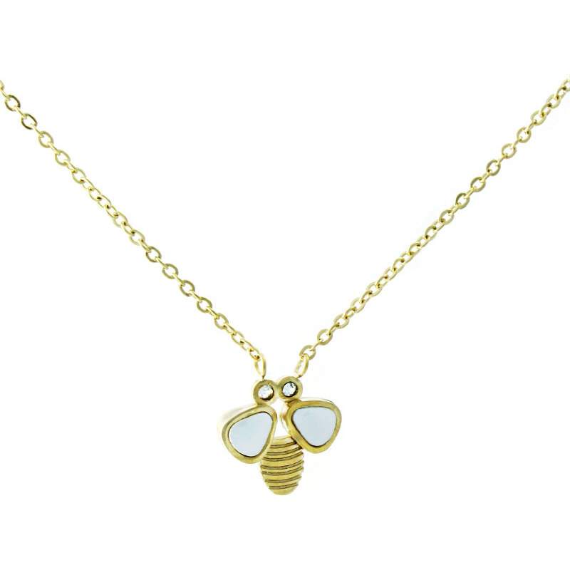 BM Jewellery Dámsky náhrdelník zlatý včielka S11112100 31318856