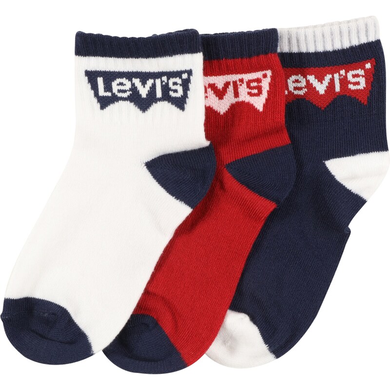 LEVIS Ponožky tmavomodrá / svetloružová / červená / biela 62863141