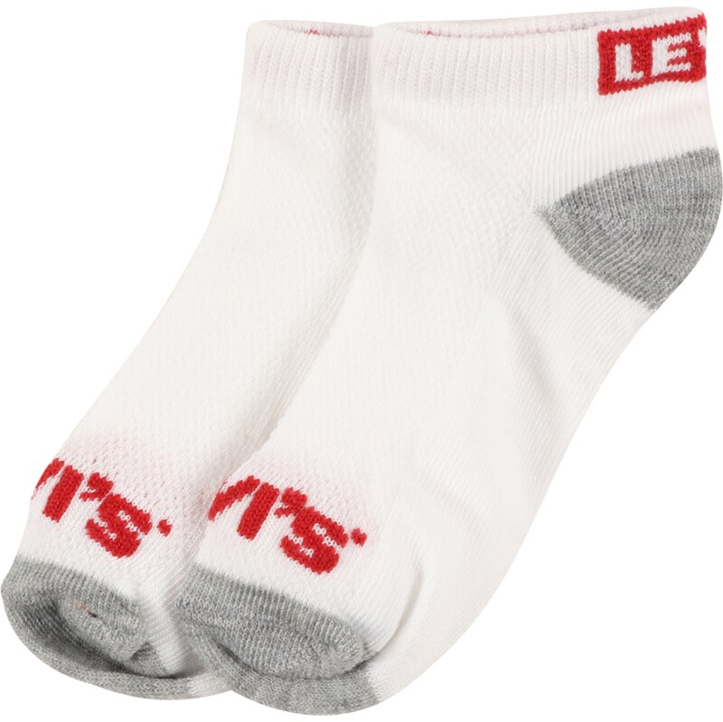 LEVIS Ponožky sivá melírovaná / červená / biela 62780390
