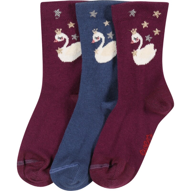 EWERS Ponožky Schwan námornícka modrá / zlatá / vínovo červená / biela 66345827